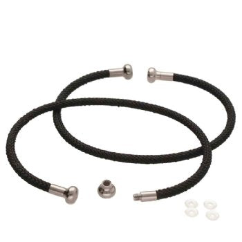 One, Embellishable Black and Silver Wire and Thread Charm Bracelet