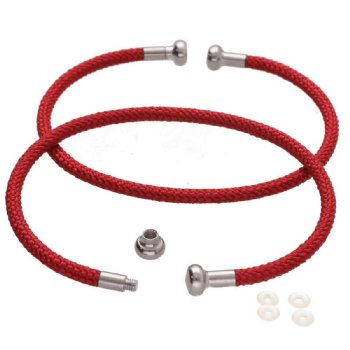 One, Embellishable Red and Silver Wire and Thread Charm Bracelet