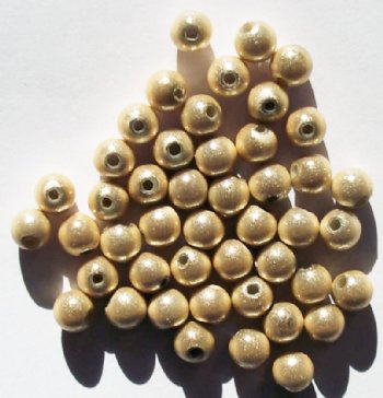 40 6mm Round Champagne Miracle Beads
