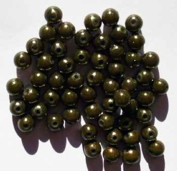 40 6mm Round Dark Olive Miracle Beads