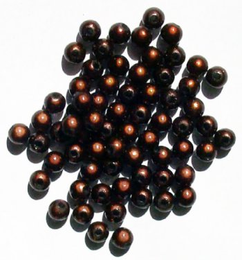 40 6mm Round Light Coffee Miracle Beads