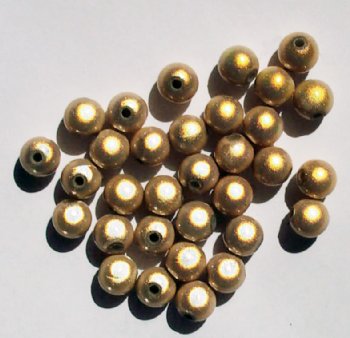 25 8mm Round Champagne Miracle Beads