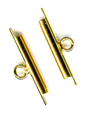 Set of 2 15mm Miyuki Gold Tube Ends