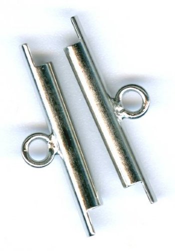 Set of 2 15mm Miyuki Nickel Tube Ends