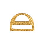 1,17.5x13mm Matte Hammered Gold Miyuki End Strap Bar