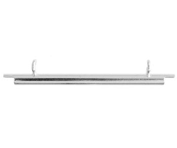 Set of 2, 35mm Miyuki Nickel Tube Ends
