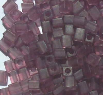 10 grams of 4x4mm Transparent Frost Lilac Miyuki Cubes