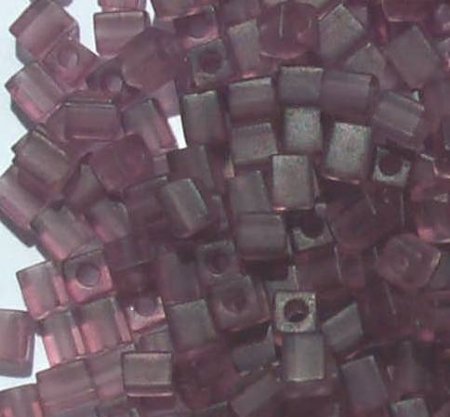 10 grams of 4x4mm Transparent Frost Lilac Miyuki Cubes