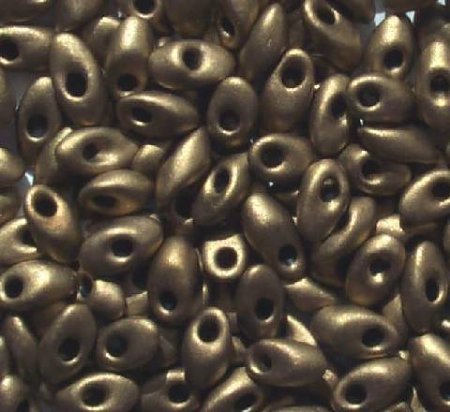 LM2006 - 10 Grams Matte Metallic Dark Bronze 4x7mm Long Miyuki Magatama Drop Beads
