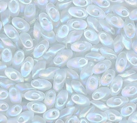 LM0131FR - 10 Grams Matte Crystal Iris 4x7mm Long Miyuki Magatama Drop Beads
