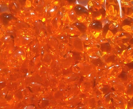 LM0138 - 10 Grams Transparent Orange 4x7mm Long Miyuki Magatama Drop Beads