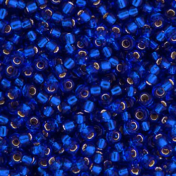 SB6-0020 22g of Silverlined Cobalt 6/0 Miyuki Seed Beads