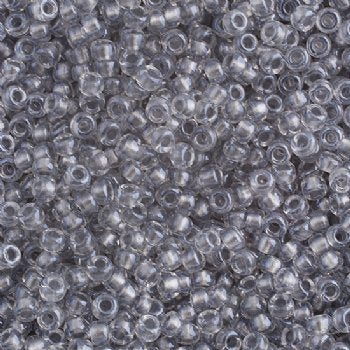 SB6-0242 22g of Sparkling Pewter Lined Crystal 6/0 Miyuki Seed Beads
