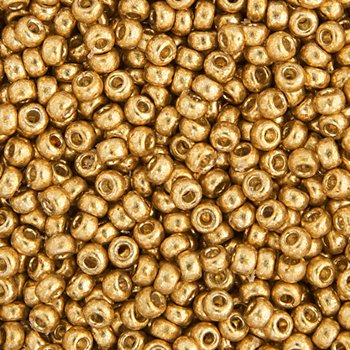SB6-4202 22g of Duracoat Galvanized Gold 6/0 Miyuki Seed Beads