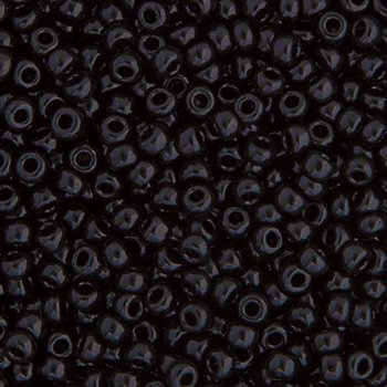 SB6-0401 22g of Opaque Black 6/0 Miyuki Seed Beads