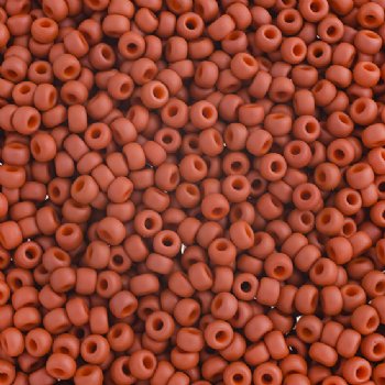 SB6-1236 22g of Matte Opaque Terra Cotta 6/0 Miyuki Seed Beads