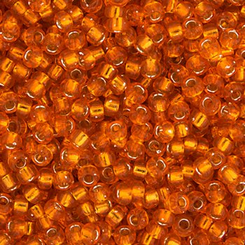 SB6-0008 22g of Silverlined Orange 6/0 Miyuki Seed Beads