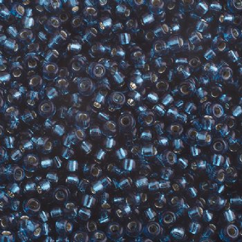 SB6-1425 22g of Silverlined Dyed Blue Zircon 6/0 Miyuki Seed Beads
