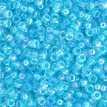 SB6-0260 22g of Transparent Dark Aqua AB 6/0 Miyuki Seed Beads