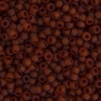 SB6-0134F 22g of Matte Transparent Dark Topaz 6/0 Miyuki Seed Beads