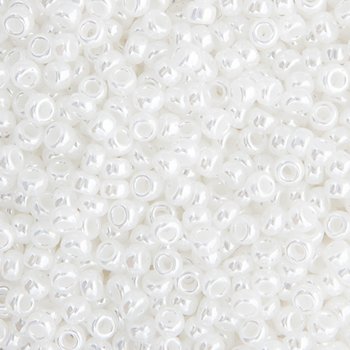 SB6-0528 22g of White Pearl Ceylon 6/0 Miyuki Seed Beads