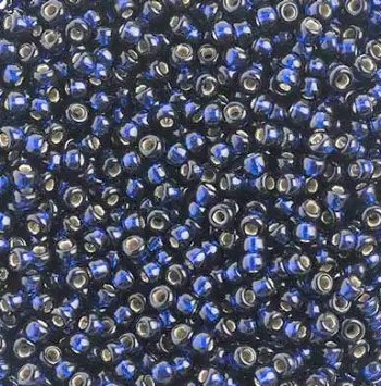 SB6-4281 22g of Duracoat Silverlined Navy Blue 6/0 Miyuki Seed Beads