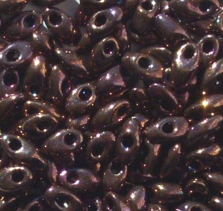 LM0457B - 10 Grams Metallic Copper Iris 4x7mm Long Miyuki Magatama Drop Beads