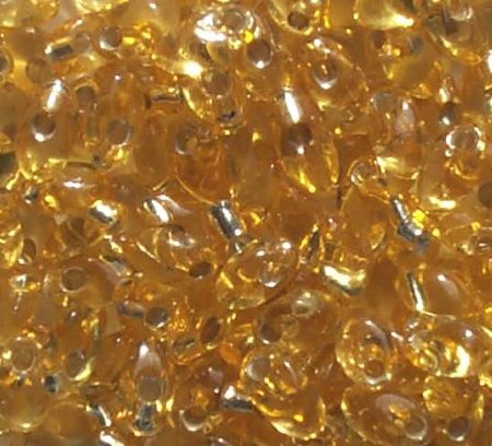 LM0003 - 10 Grams Silverlined Gold 4x7mm Long Miyuki Magatama Drop Beads