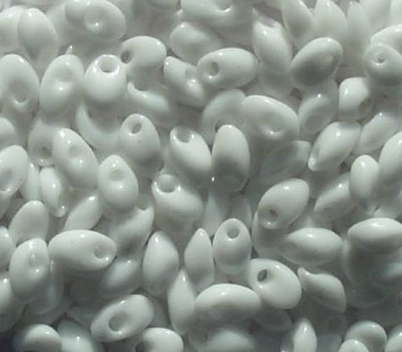 LM0402 - 10 Grams White 4x7mm Long Miyuki Magatama Drop Beads