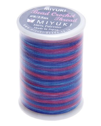 25 Meter Spool Miyuki Crochet Thread - Berry Mix Variegated