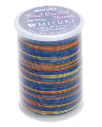 25 Meter Spool Miyuki Crochet Thread - Blue Lagoon Variegated