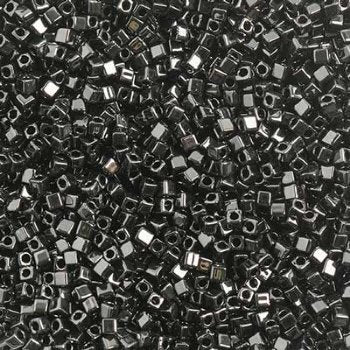 SB18-0401 20 grams of 1.8x1.8mm Opaque Black Miyuki Cube Beads