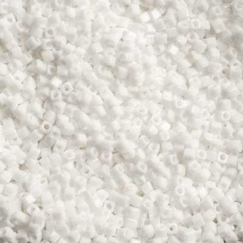 SB18-0402 20 grams of 1.8x1.8mm Opaque White Miyuki Cube Beads
