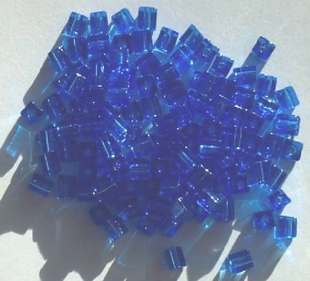 10 grams of 4x4mm Transparent Sapphire Miyuki Cubes
