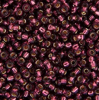 SB11-0013 22g of Silverlined Dark Smoky Amethyst 11/0 Miyuki Seed Beads