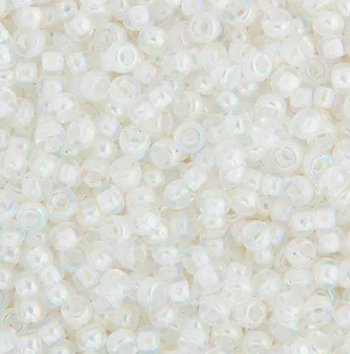 SB11-0284 22g of White Lined Crystal AB 11/0 Miyuki Seed Beads