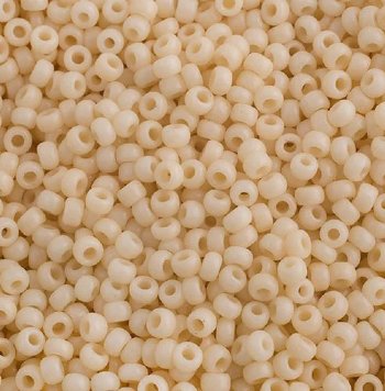 SB11-0492 22g of Opaque Matte Dark Cream 11/0 Miyuki Seed Beads