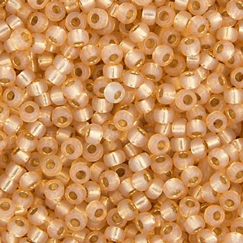 SB11-0552 22g of Silver Lined Dyed Light Apricot 11/0 Miyuki Seed Beads