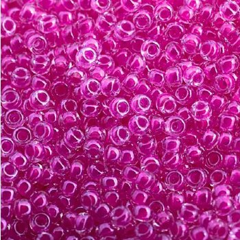 SB11-4302 22g of Neon Luminous Fuchsia Lined Crystal 11/0 Miyuki Seed Beads