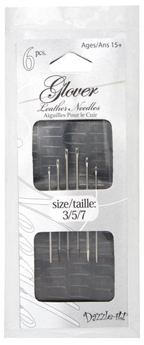 Dazzle-It! 6pcs of 3/5/7 Mixed Glover Leather Beading Needles