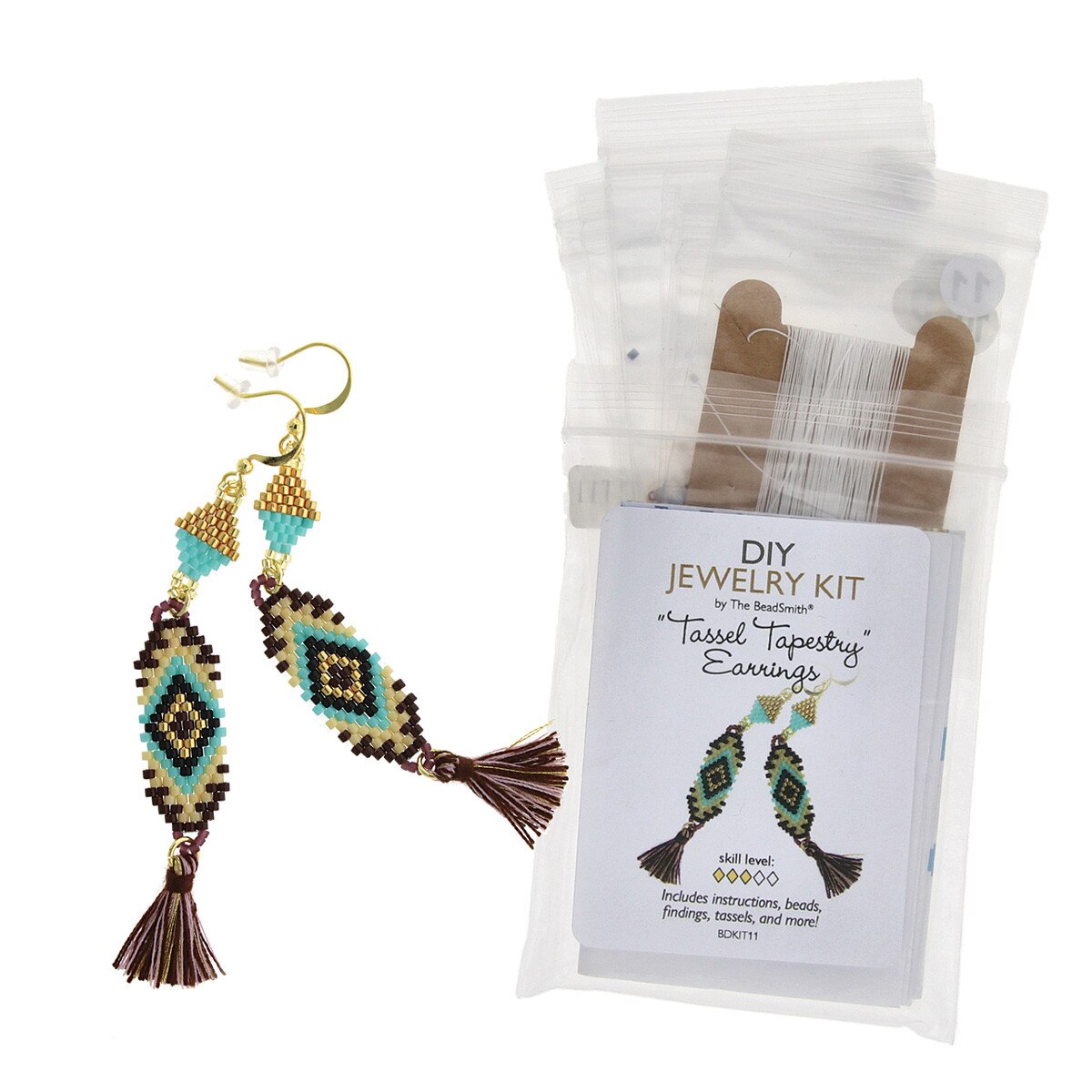 Tassel Tapestry Earrings Bead Kit