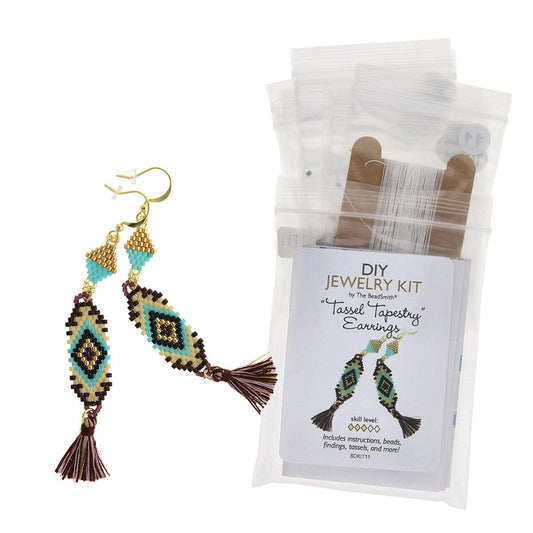 Tassel Tapestry Earrings Bead Kit