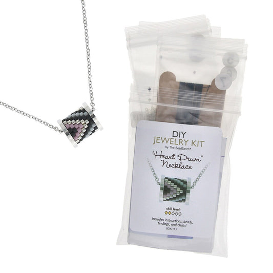 Heart Drum Necklace Bead Kit