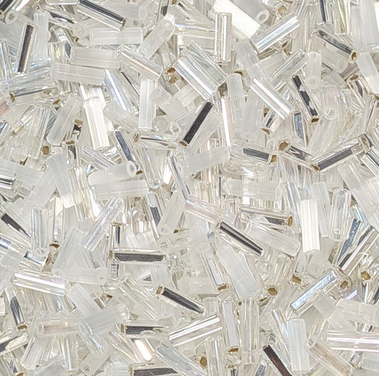 50 Grams Size 3 Bugle Bead Mix - Winter Frost
