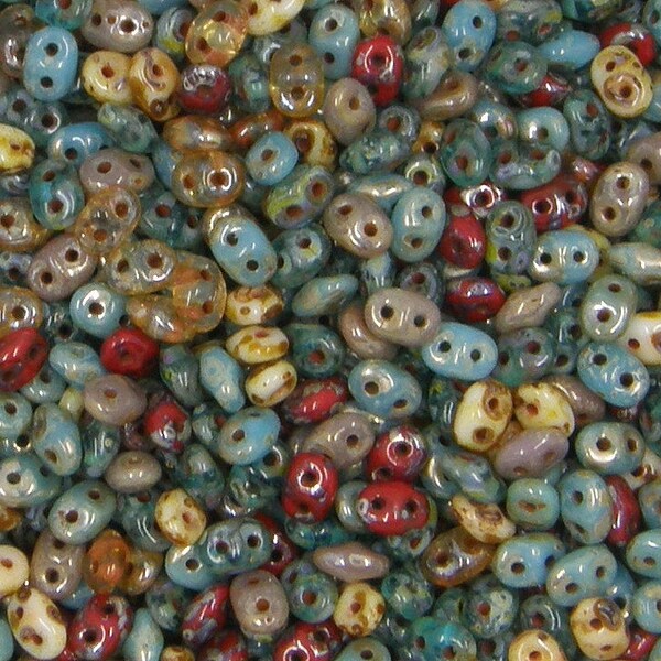 10 Grams Streamy 2.5x5mm Superduo Beads Mix
