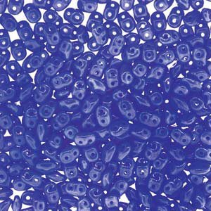 DUO-33050 - 10 Grams Opaque Royal Blue 2.5x5mm Superduo Beads