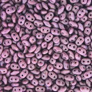 DUO-23020 - 10 Grams Opaque Mauve 2.5x5mm Superduo Beads