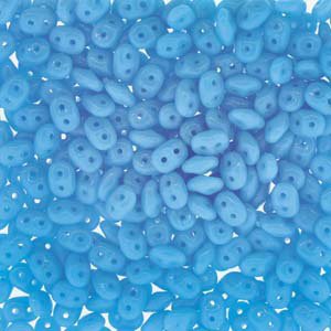 DUO-63030 - 10 Grams Opaque Turquoise Blue 2.5x5mm Superduo Beads