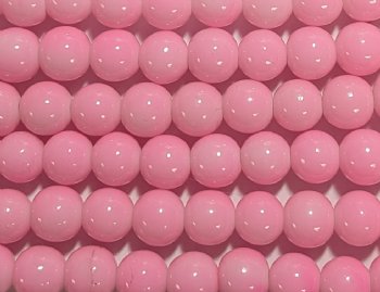 48 8mm Round Neon Light Pink Chinese Crystal Beads