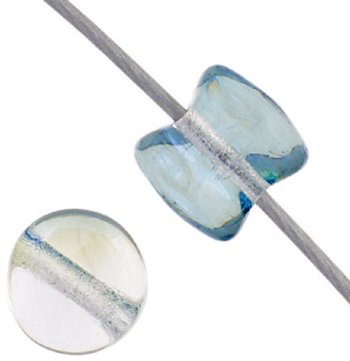44 4x6mm Crystal Lagoon Glass Pellet Beads